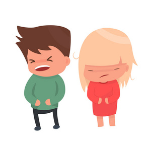 人胃痛疼痛看起来如此折磨和痛苦照片