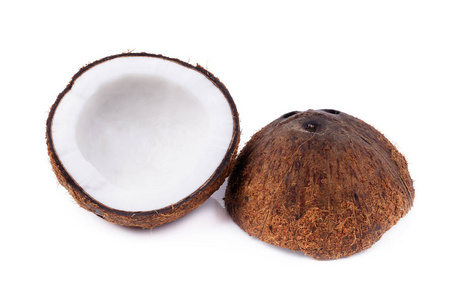 孤立在白色背景上的新鲜椰子