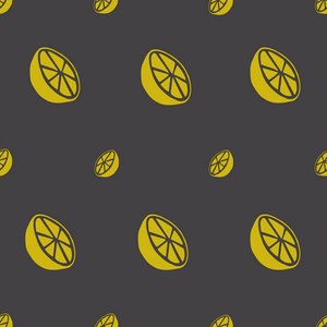 柠檬, 无缝图案。矢量插图