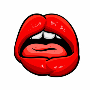 美丽的女孩开口图片-美丽的女孩开口素材-美丽的女孩开口插画-摄图新