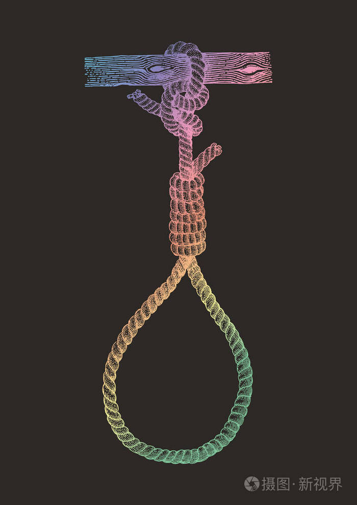 老式刽子手手画死亡象征