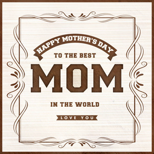 快乐母亲节庆祝横幅设计与文字的最好的妈妈在世界上