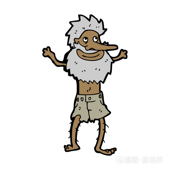 沉船流浪汉卡通