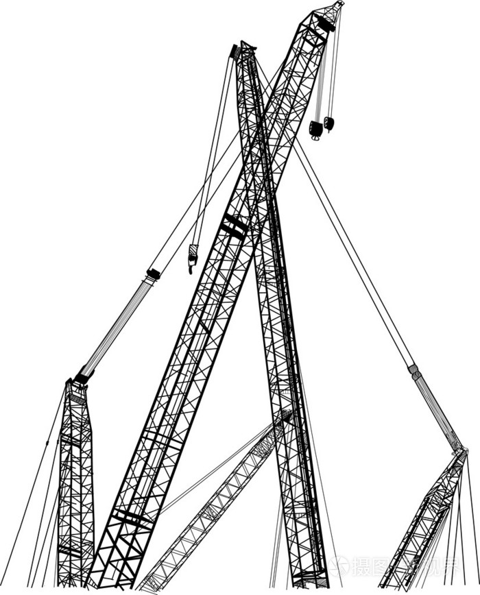 龙门起重机简笔画图片