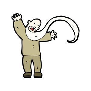 长胡子卡通的老头照片