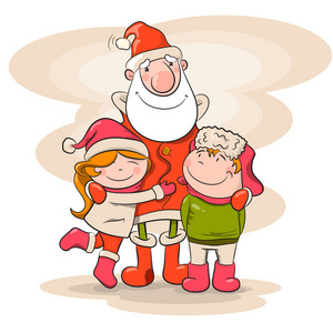 儿童和圣诞老人