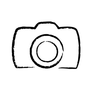 数码照相相机手绘图标徽标, 股票矢量 illust