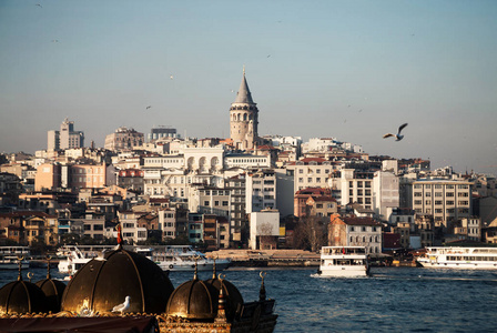 很好的景色加拉塔塔在伊斯坦布尔