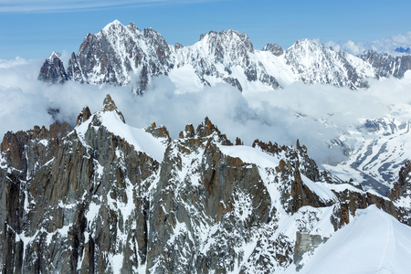   Mont blanc   aiguille du midi mount, f