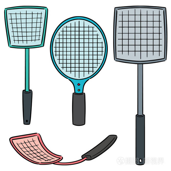 向量集的苍蝇拍插画-正版商用图片05nsax-摄图新视界