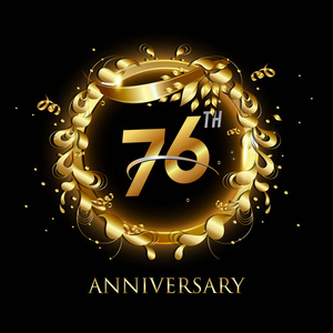 76年黄金周年纪念标志, 装饰背景