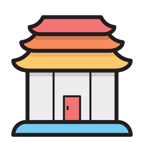 寺庙图标图片