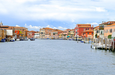 意大利泻湖威尼斯, 琉璃, 房屋和船只上的天使 Angeli 运河