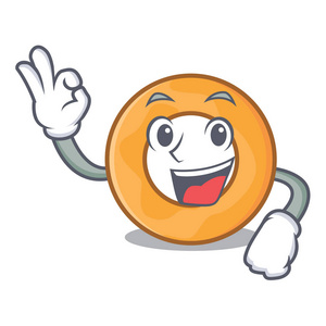 好洋葱圆环字符卡通矢量插图照片