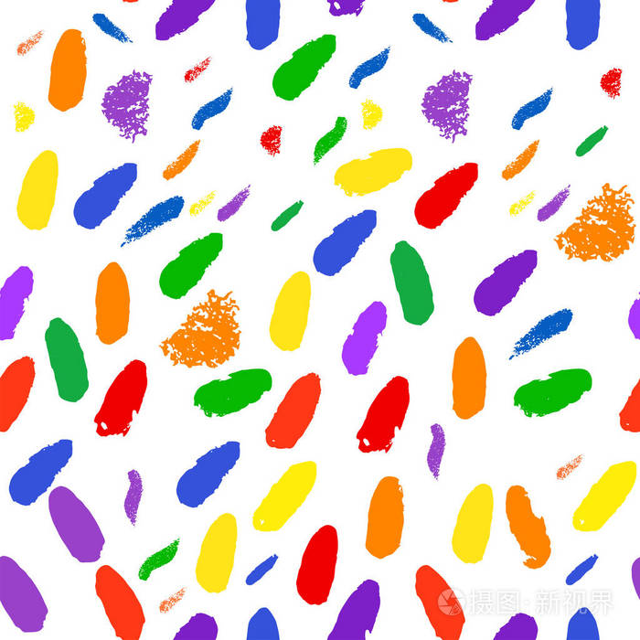 五彩纸屑画笔画图案设计