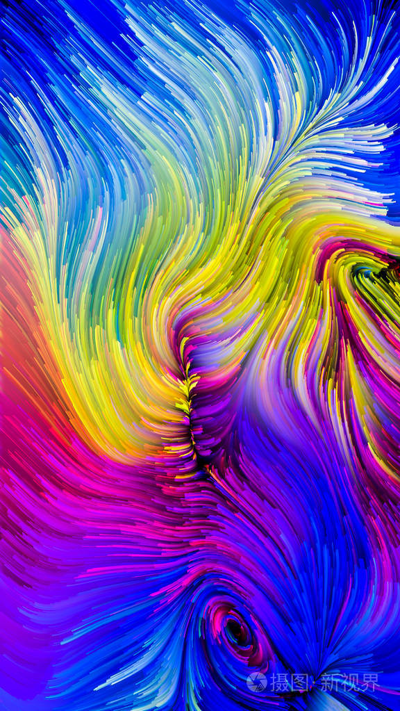 视觉上有吸引力的背景, 由流动的油漆图案设计, 创意和想象力的布局