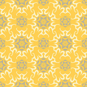 黄色花卉无缝图案。背景以花设计为墙纸纺织品和织品