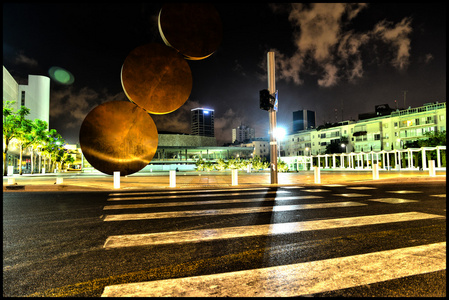 电话特拉维夫风景夜城