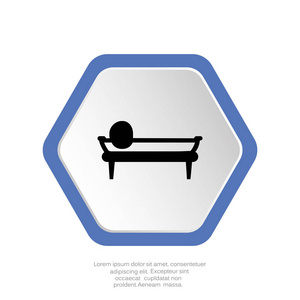 程式化的阁楼内部平面图标, 矢量插图照片