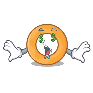 钱眼洋葱圈吉祥物卡通矢量插画照片