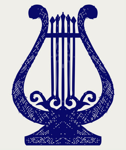 俄耳甫斯七弦琴的插图照片