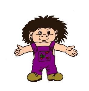 简单画可爱精灵小巨人照片