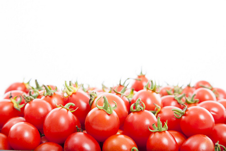 集团的白色背景上的新鲜番茄