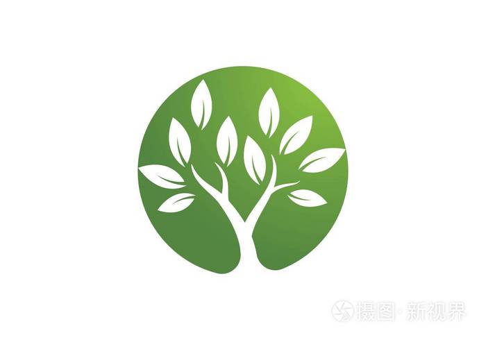 树形符号和图标徽标设计模板插画-正版商用图片05pbaf-摄图新视界