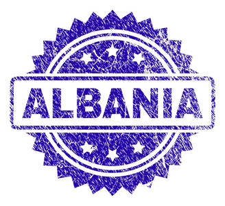 划伤阿尔巴尼亚印章印章