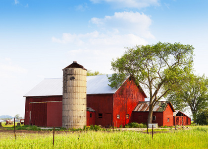 传统美国谷仓照片