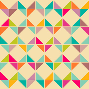 抽象复古几何无缝图案装饰艺术几何复古图案无缝的几何复古图案复古