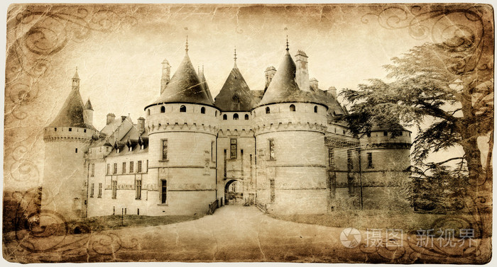 肖蒙城堡复古卡