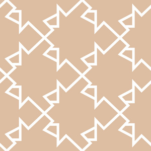 米色几何装饰品。网络纺织品和墙纸无缝模式