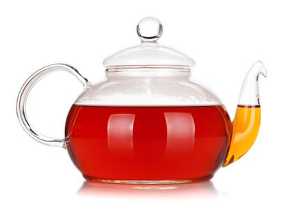 红茶的玻璃茶壶