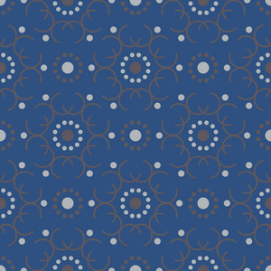 墙纸纺织品和织物用蓝色几何无缝图案