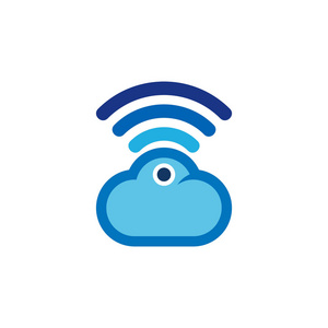 网络与通信图标集云计算 wifi 连接线性图标数据库维护白色平面图标的