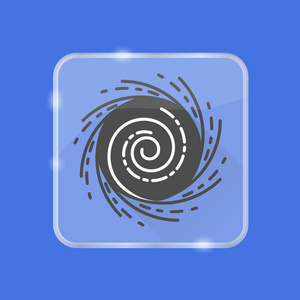 标志魔法窗口魔法窗口空间背景细线样式中的黑洞图标银河系中心的黑洞