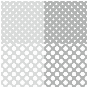 无缝的黑色 白色和灰色向量模式或镶有大 小波尔卡圆点的背景。桌面壁纸和网站设计