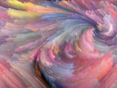 色织系列。数字涂料和分形云的组成背景下的动态背景和空间背景的项目