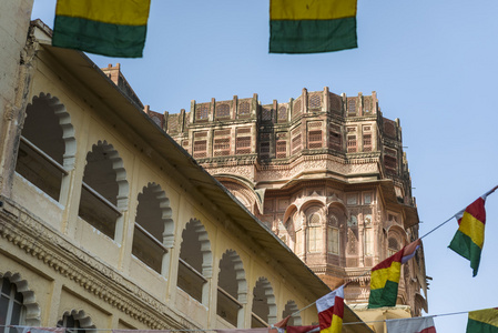 在焦特布尔，印度 mehrangarh 堡的体系结构