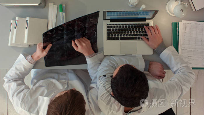 timelapse放射学人和医学概念顶部视图