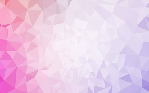 浅紫色, 粉红色矢量多边形图案。优雅明亮的多边形插图与渐变。全新设计为您的企业