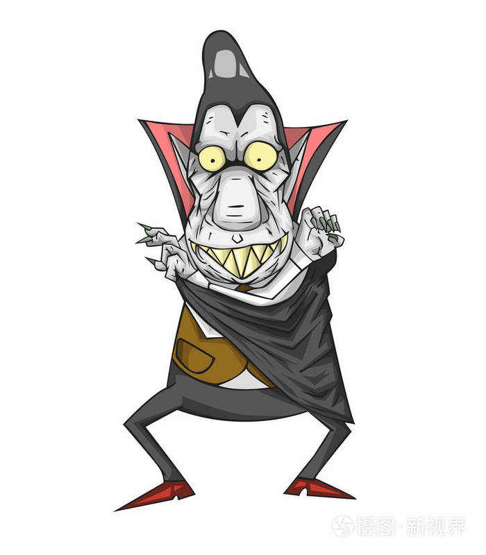 德古拉矢量和插图.怪物在万圣节之夜