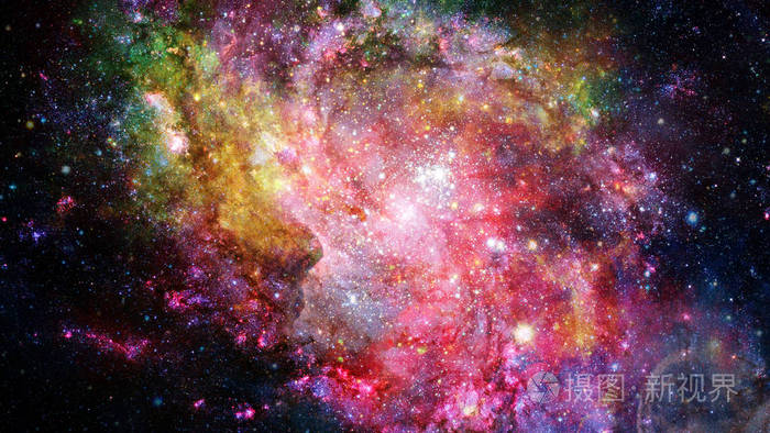 五颜六色的星云和太空中的星星.由 nasa 提供的这幅图像的元素