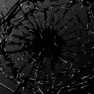 碎玻璃。黑色爆炸。抽象向量背景。Eps10