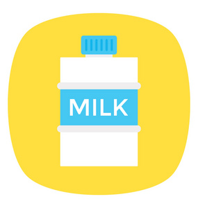 牛奶纸箱包装图标设计