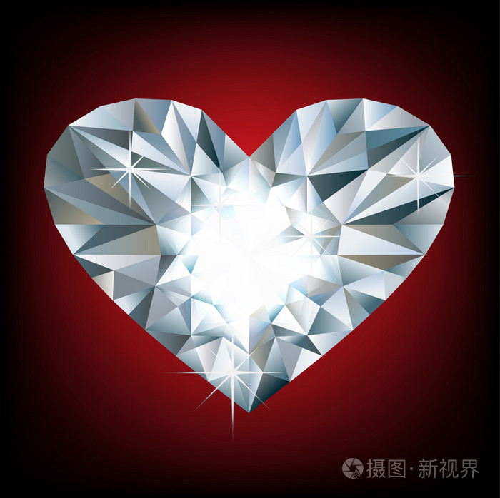 闪闪发光的钻石的心