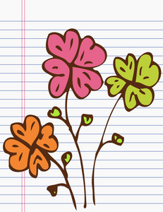 在纸上绘图花