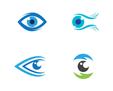 品牌标识企业眼睛关心矢量标志设计插画