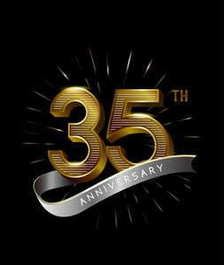35年黄金周年纪念标志, 装饰背景